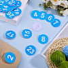 Olycraft 1 Set Round ABS Plastic Number 1~30 Brooches Sets JEWB-OC0001-02A-5