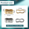 DICOSMETIC 100Pcs 2 Colors Zinc Alloy Slide Charms FIND-DC0004-96-2
