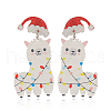 Cute Christmas Sheep Acrylic Dangle Stud Earrings QW2169-5