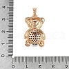 Brass Micro Pave Cubic Zirconia Pendants KK-E795-24KCG-02-3