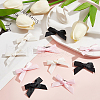 CRASPIRE 30Pcs 3 Colors Bowknot Polyester Alligator Hair Clips AJEW-CP0008-38-4