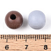 Spray Painted Natural Schima Wood Beads WOOD-N018-06-3