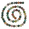 ANATTASOUL 2 Strands Round Natural Indian Agate Gemstone Beads Strands G-AN0001-03-1