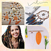 Gorgecraft 400pcs 4 styles  Natural Wood Beads WOOD-GF0002-16-5