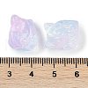 Transparent Spray Paint Glass Beads GLAA-H035-01K-3
