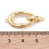 Brass Micro Pave Colorful Cubic Zirconia Interlocking Clasps KK-C051-50G-3