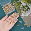   90Pcs 6 Styles Tibetan Style Zinc Alloy Chandelier Components Links FIND-PH0020-40-3