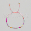 Glass Seed Braided Beaded Bracelets XC9959-10-1