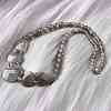Natural Grey Agate Faceted Bib Graduated Beaded Necklaces for Women NJEW-B128-01F-3