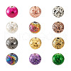 Craftdady 120Pcs 12 Style Electroplated Natural Lava Rock Beads Strands G-CD0001-01B-12