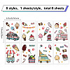 8 Sheets 8 Styles PVC Waterproof Wall Stickers DIY-WH0345-086-2