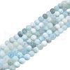 Natural Aquamarine Beads Strands G-E561-01-8mm-01-2