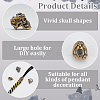 4Pcs 4 Styles Outdoor EDC Tool Brass Parachute Rope European Beads FIND-FG0003-73-4