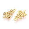 Brass Micro Pave Cubic Zirconia Pendants KK-N263-88G-2