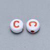 Craft Acrylic Horizontal Hole Letter Beads SACR-S201-11C-2