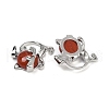Natural Red Jasper Kitten Pendants G-J386-C17-16-2