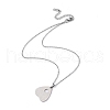 Hollow Heart 304 Stainless Steel Pendant Necklaces NJEW-C033-01A-P-2