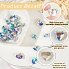 Beebeecraft 30Pcs 3 Styles Glass Rhinestone Cabochons RGLA-BBC0001-05-6