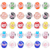   60Pcs 10 Colors Handmade Luminous Inner Flower Lampwork Beads LAMP-PH0001-22A-1