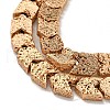 Electroplated Natural Lava Rock Beads Strands G-I360-X02-02-3