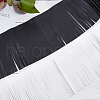 Gorgecraft 2M 2 Colors Faux Leather Fringe Trimmings DIY-GF0006-33-6