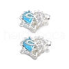 Brass Glass Box Clasps KK-B125-01S-01-1