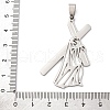 201 Stainless Steel Pendants STAS-V013-15P-3