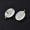 Natural Quartz Crystal & Cubic Zirconia Pendants G-Z076-01G-01-2