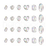 Cheriswelry 90Pcs 6 Style UV Plating Transparent Rainbow Iridescent Acrylic Beads OACR-CW0001-04-2