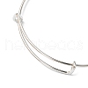 Adjustable Iron Expandable Bangle Making BJEW-YW0001-06S-3