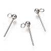 Non-Tarnish Original Color 304 Stainless Steel Ball Post Stud Earring Findings STAS-C018-23P-03-1