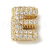 Brass Micro Pave Cubic Zirconia Beads KK-P290-61G-E-1