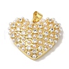 Rack Plating Brass Micro Pave Cubic Zirconia Pendants KK-P272-06G-1