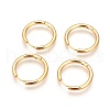 Ion Plating(IP) 304 Stainless Steel Hoop Earrings EJEW-P177-G-07A-2