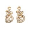 Brass Micro Pave Cubic Zirconia Pendants KK-M233-52G-2