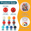 Beadthoven 100Pcs 10 Colors  Opaque Acrylic Beads MACR-BT0001-05-4
