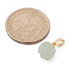 Natural Green Aventurine Pumpkin Charms with Golden Tone 304 Stainless Steel Snap on Bails PALLOY-JF02349-04-2