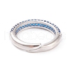 Adjustable Brass Micro Pave Cubic Zirconia Cuff Rings RJEW-L098-007E-P-3