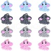 12Pcs 4 Colors Elephant Food Grade Eco-Friendly Silicone Focal Beads SIL-SZ0001-14-1