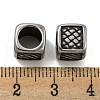 Cube 304 Stainless Steel European Beads STAS-E214-02AS-3