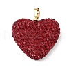 Brass Rhinestone Pendants KK-K293-48D-G-1