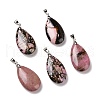 Natural Rhodonite Pendants G-D084-01P-B18-1