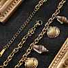 Ocean Beach 304 Stainless Steel & Shell Bib Necklaces STAS-Z112-01G-3