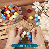 Beadthoven 100Pcs 10 Colors  Opaque Acrylic Beads MACR-BT0001-05-6