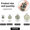 GOMAKERER 4 Strands 4 Styles Natural Green Rutilated Quartz Beads Strands G-GO0001-49-2