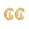 Hollow Moon Brass Stud Earrings EJEW-Q391-20G-2