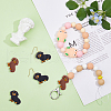 DICOSMETIC 12Pcs 2 Colors Dog Food Grade Eco-Friendly Silicone Focal Beads FIND-DC0005-16-5