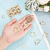 BENECREAT 32Pc 8 Style Brass Linking Rings KK-BC0008-14-3