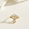 Brass Micro Pave Cubic Zirconia Finger Rings for Women LK0188-5-2