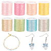 8 Rolls 8 Colors Polyester Sewing Thread OCOR-WH0087-02-1